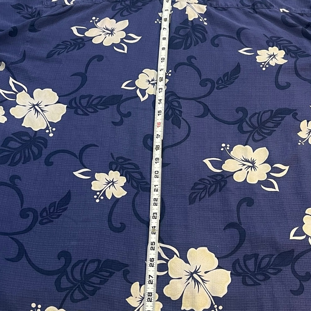 Tommy Bahama Silk Camp Shirt Men’s XXL Blue Hawaiian Floral - Picture 3 of 4